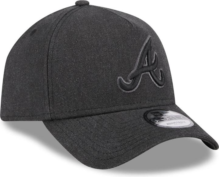 New Era A-Frame Trucker Leinen Cap - Atlanta Braves schwarz (One Size)