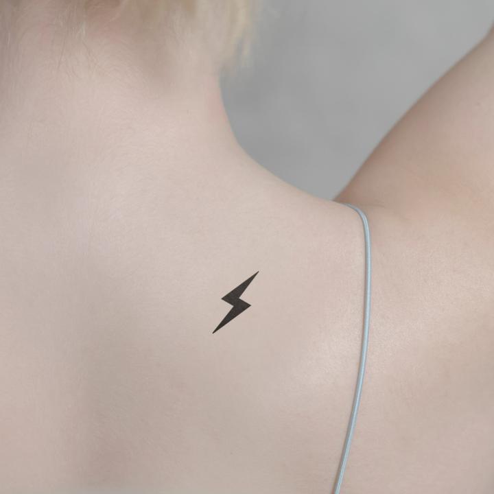 Image du produit minink Tatouage temporaire - Eclair noir
