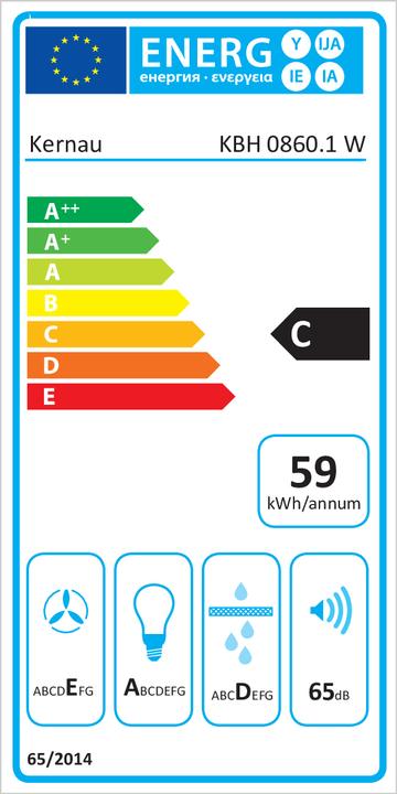 Energy Label Kernau KBH 0860.1 W