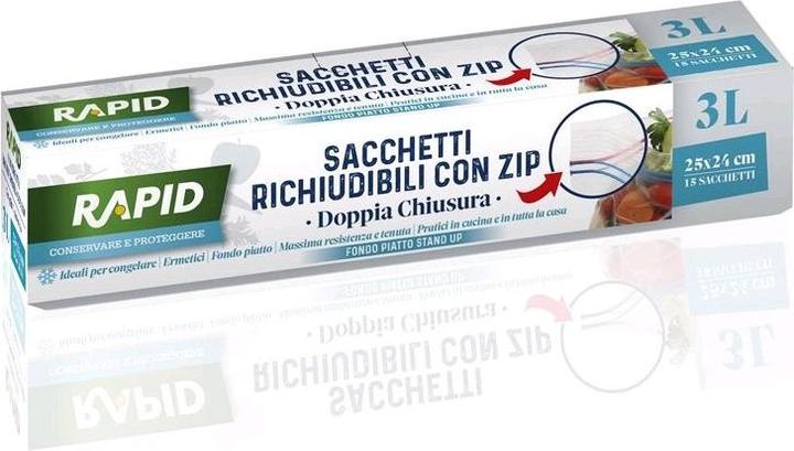 Rapid Sacchetto per congelatore con zip da 3 l (15 x)