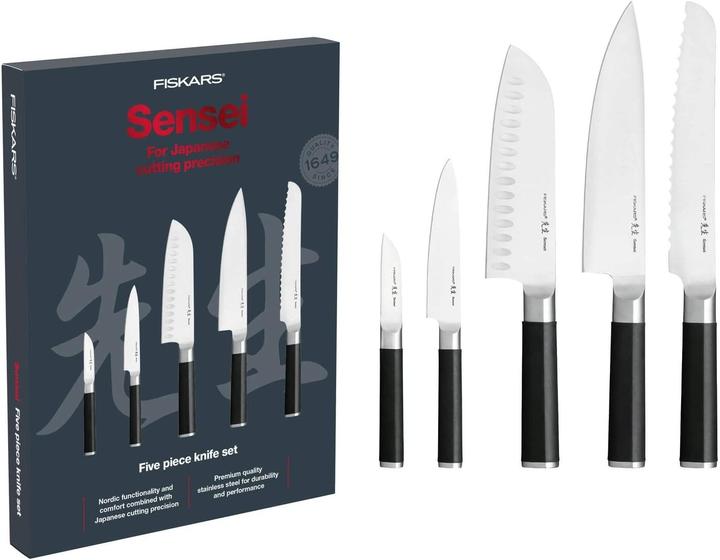 Fiskars 5-teiliges Messerset Sensei (19.10 cm)