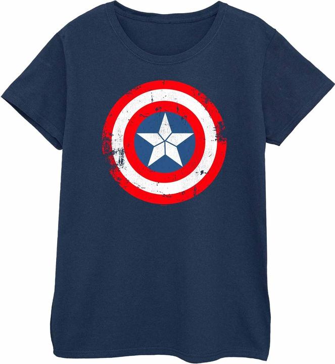 Immagine prodotto Captain America Civil War Distressed Shield Maglietta Donna (XXL)