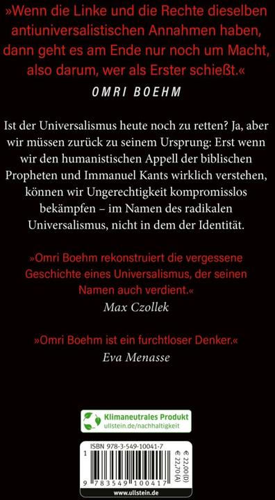 Immagine prodotto Radikaler Universalismus (Tedesco, Boehm, Omri, 2022)