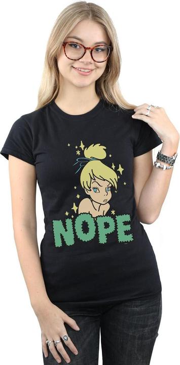 Actual product image Disney Womens/Ladies Tinker Bell Nope Cotton T-Shirt (XL)