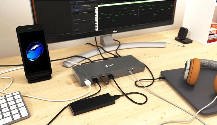 Produktbild i-tec USB 3.0 / USB-C Dual 4K Dock (USB-C, 6 Ports)