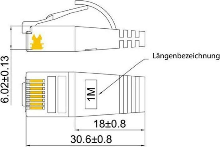 Actual product image Wirewin Network cable (STP, CAT6, 0.25 m)