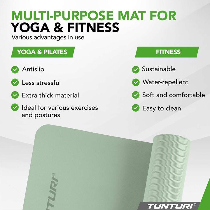 Produktbild Tunturi TPE Yogamatte Rutschfest 8 mm (8 mm)
