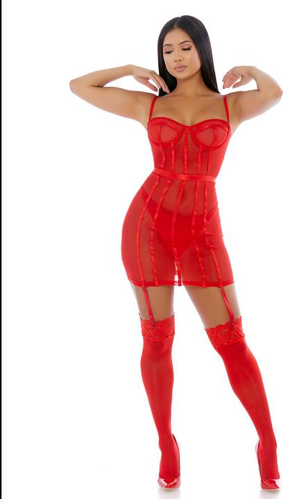 Produktbild Forplay Sheer Desires Mesh Chemise Set (XL)