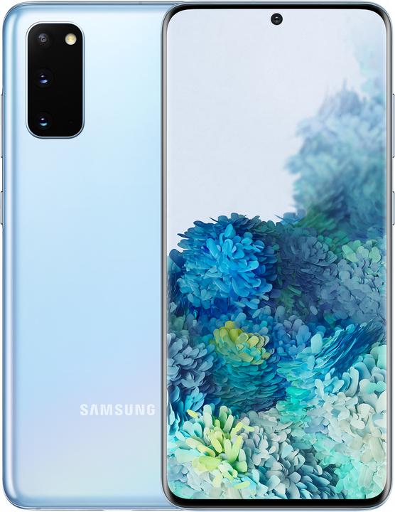 Image du produit Samsung Galaxy S20 5G (128 Go, Cloud blue, 6.20", Double SIM hybride + eSIM, 64 Mpx, 5G)