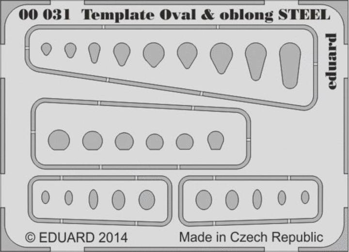 Actual product image Eduard Template ovals & oblong STEEL for tool