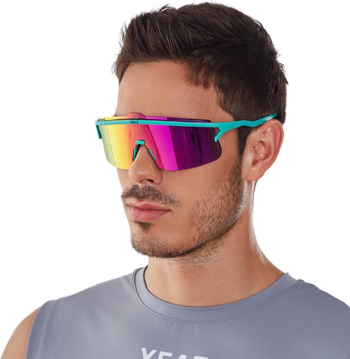 Image du produit Yeaz SUNSHADE Sport lunettes vert mat / pourpre miroir (Vert, Rouge)