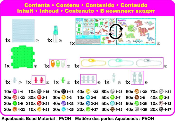 Actual product image Aquabeads Dinosaur craft set
