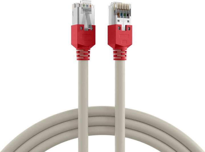 Produktbild EFB Elektronik Hersteller: RJ45 Crossover Patchkabel F/UTP, TM11, UC300, 20m, grau (rote Tülle) 1 Gi (UTP, CAT5e, 20 m)