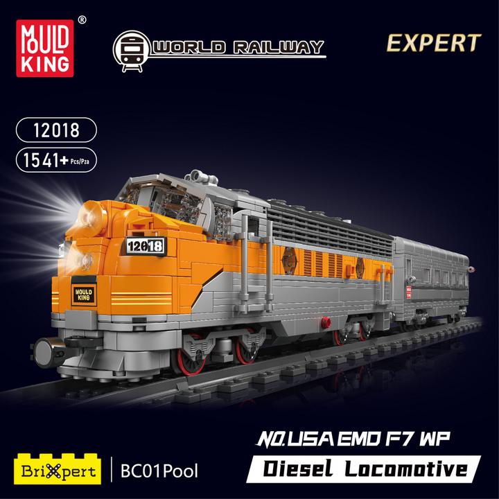 Image du produit Mould King USA EMD F7 WP Locomotive diesel