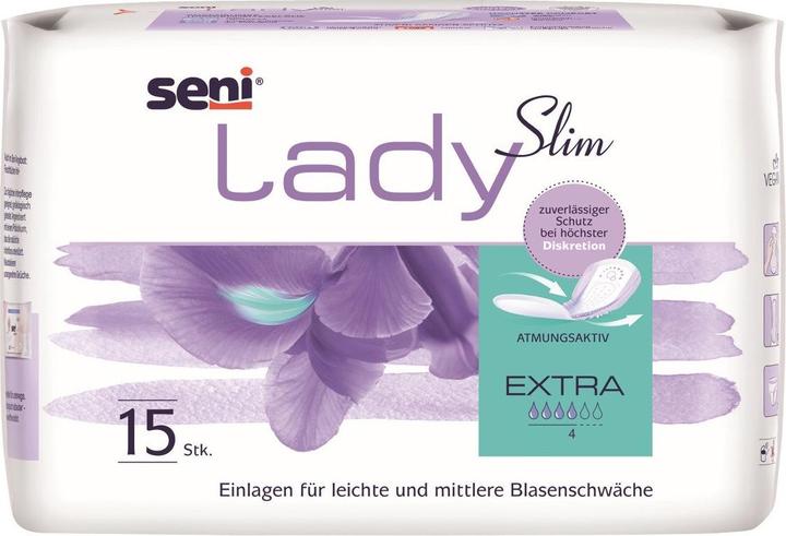 Produktbild Seni Lady Slim Extra Einlage atmungsaktive anatomische 14x29.5cm 4 Tropfen (15 x)