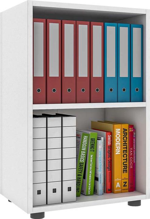 Immagine prodotto VCM Scaffale da ufficio in legno Scaffale per cartelle e libri Libreria Ulas 2f (49 x 32 x 74 cm)