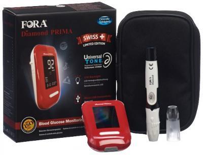 Actual product image Fora Diamond PRIMA starter pack with 200 test strips, lancets, alcohol pads, lancing device, measuring (Lancets)