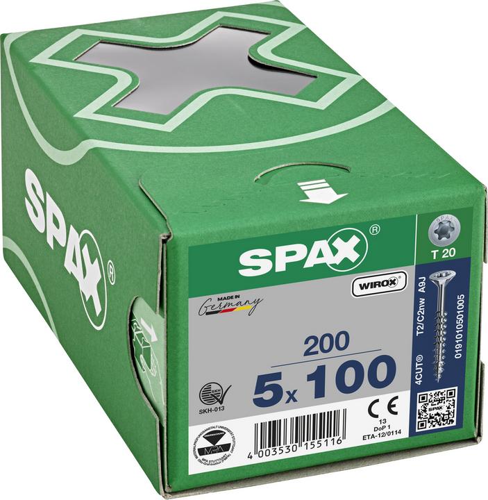 Immagine prodotto Spax Viti per pannelli truciolari SK T20 5,0x100 mm (200 Viti per pezzo)