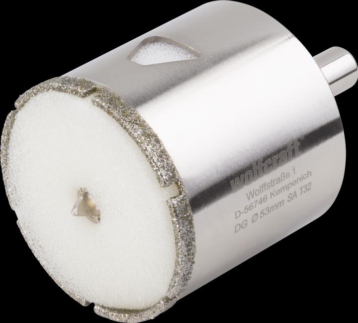 Image du produit wolfcraft Scie cloche diamantée Céramique Ø 53 mm (53 millimètres)