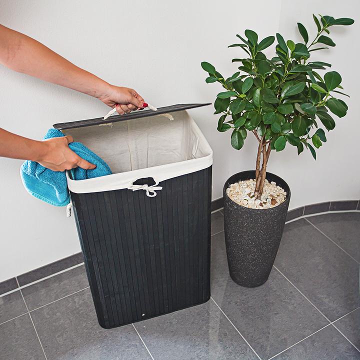 Immagine prodotto Relaxdays Cesto portabiancheria in bambù (83 l)