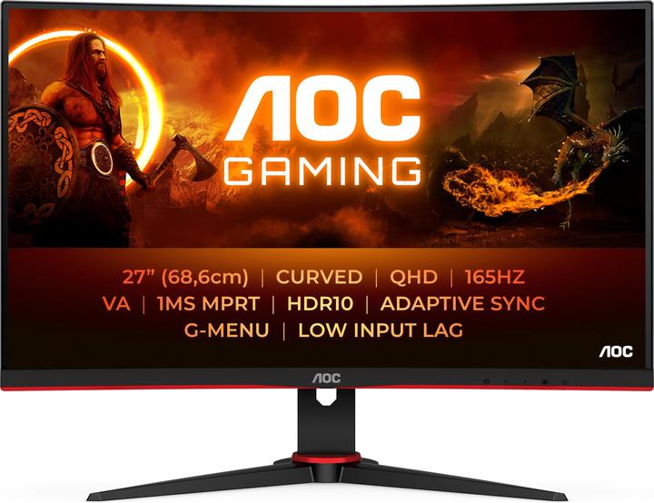 Actual product image AOC CQ27G2SE/BK (2560 x 1440 pixels, 27")