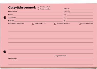 Produktbild Soldan SoldanPlus Gesprächsvermerk 1201400 DIN A5 quer 100Blatt rot (1201400) (A5)