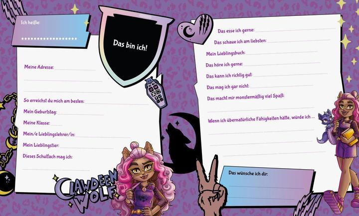 Produktbild Monster High: Mein Freundebuch (Deutsch, 2024)