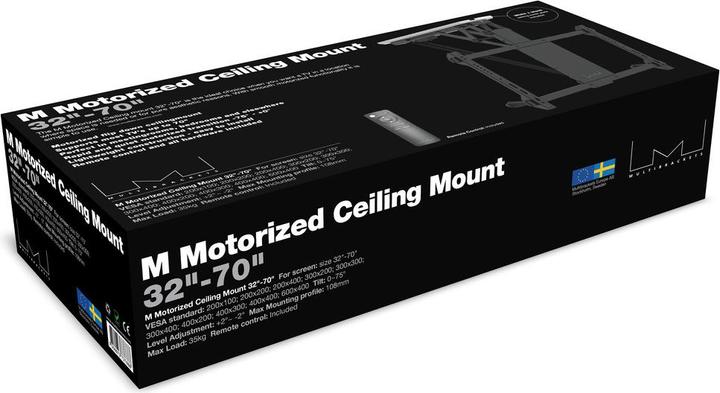 Produktbild Multibrackets Deckenhalter 32" - 70", motorisiert, schwarz (Decke, 70", 35 kg)