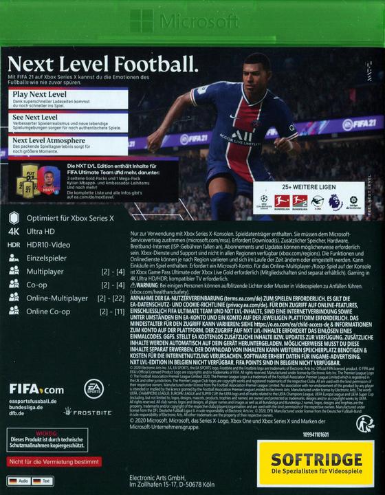 Image du produit EA Games FIFA 21 Édition Next Level (Xbox Series X, Xbox One X, Multilingue)