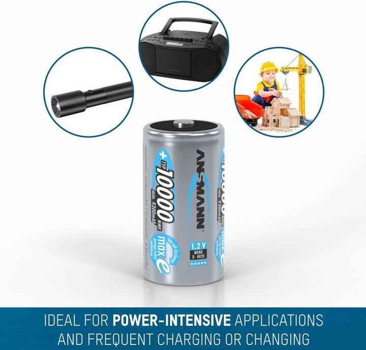 Immagine prodotto Ansmann Mono D (2 pz., D, 9300 mAh)