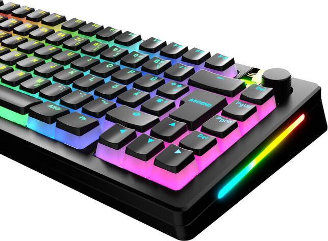 Actual product image Glorious Aura V3 Keycaps, ISO Layout (DE), PBT, Doubleshot - Black