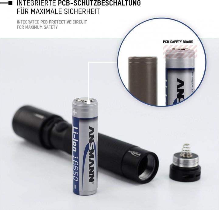 Image du produit Ansmann Batterie Li-Ion 18650 (1 pcs, 18650, 3400 mAh)