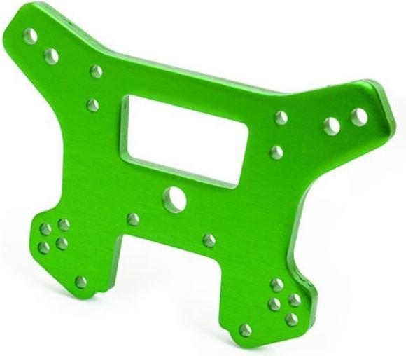 Actual product image Traxxas front shock absorber bridge 6061-t6 aluminium green anodised