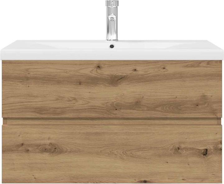 Produktbild VidaXL Waschbeckenunterschrank mit Einbaubecken und Wasserhahn Bad Waschtisch