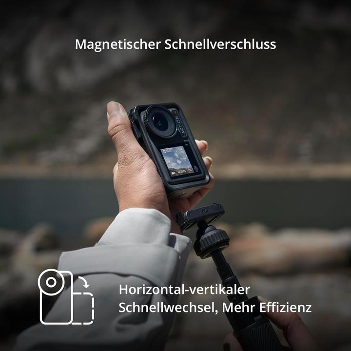 Immagine prodotto DJI Action-Kamera 4K/120fps mit Low-Light-Aufnahmen (120p, WiFi, Bluetooth)