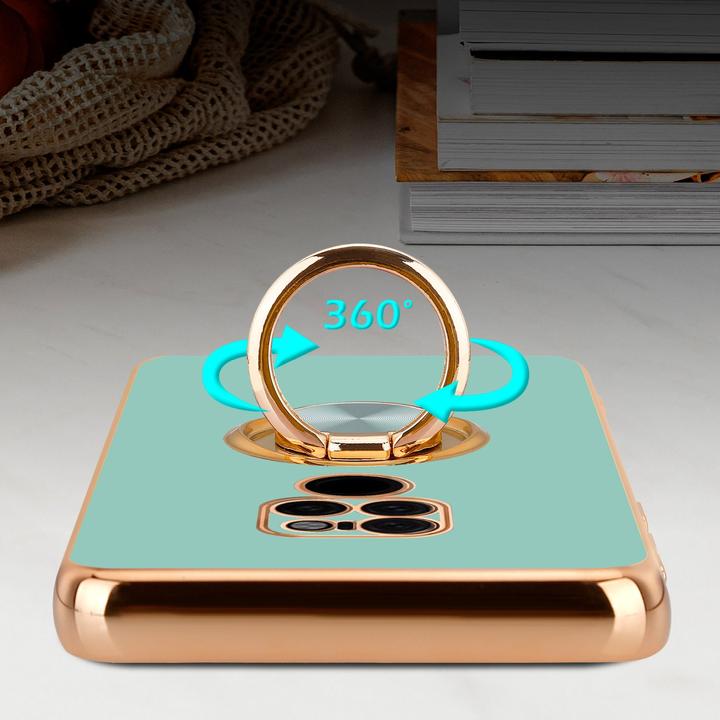 Actual product image Cadorabo Case for Huawei MATE 20 in TPU with camera protection and ring LM089 Style (Mate 20)