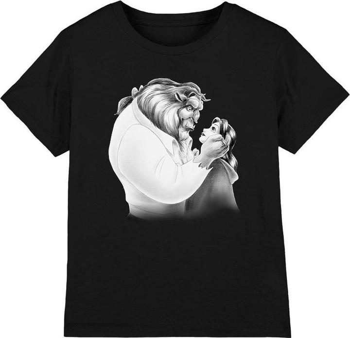 Actual product image Beauty And The Beast Childrens/Kids Sketch T-Shirt (140)
