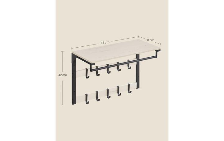 Actual product image Vasagle Wandgarderobe 10 Haken 65 cm x 42 cm