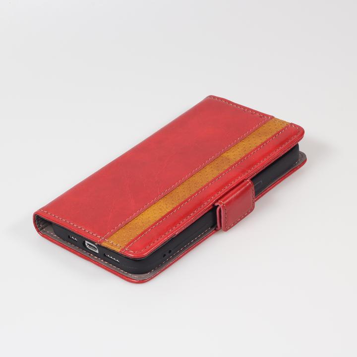 Image du produit PhoneLook Etui cuir Flip Wallet en cuir véritable avec stripe design et compartiment à cartes (Apple iPhone 13 Pro Max)