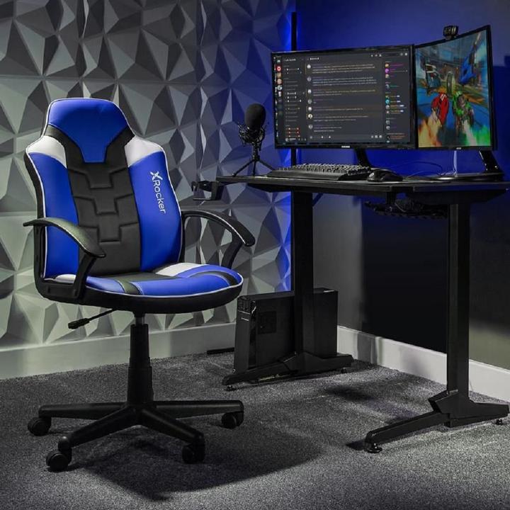 Produktbild X Rocker Gaming Stuhl Saturn Kinder /grau/blau