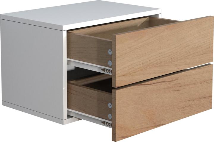 Immagine prodotto VCM Comodino con cassetto a muro in legno Comodino con cassetto a muro Consolle da letto Usal L 45 cm (45 x 32 cm)