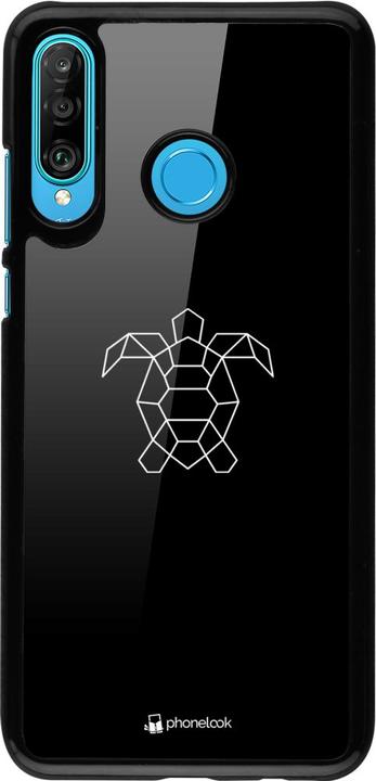 Produktbild PhoneLook Hülle Turtles lines on black (Huawei P30 Lite)
