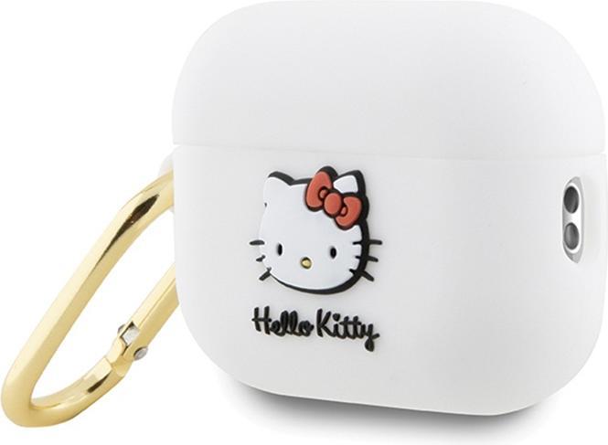 Produktbild Hello Kitty HKAP23DKHSH Airpods Pro 2 cover biały/white Silicone 3D Kitty Head (Kopfhörer Hülle)