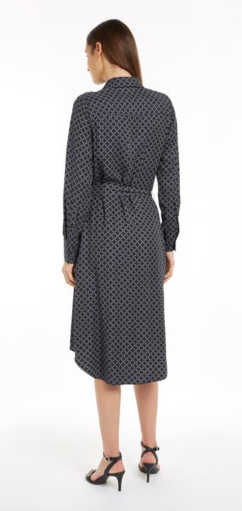 Actual product image Tommy Hilfiger Diamond Monotype Dames Jurk Viscose - Blauw - Maat 40 (40)