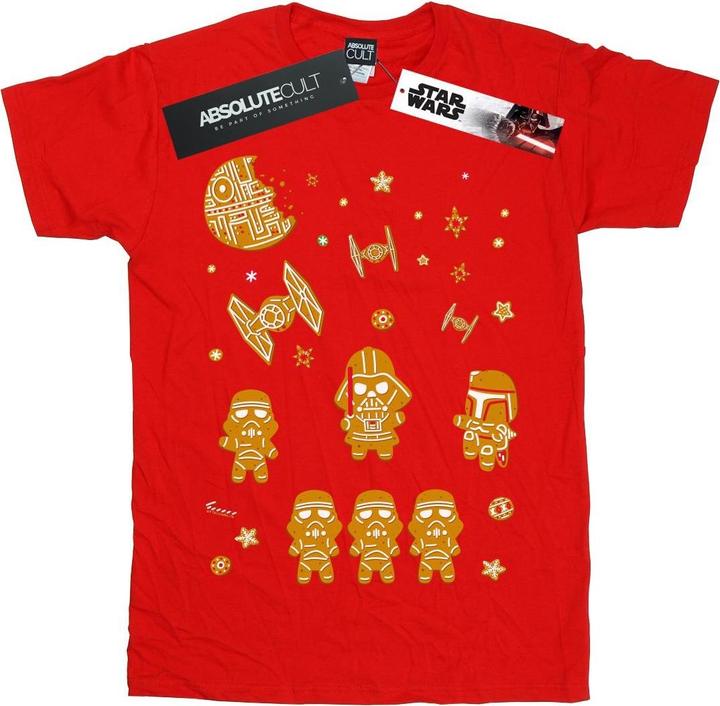 Actual product image Star Wars Womens/Ladies Gingerbread Empire Cotton Boyfriend T-Shirt (XXL)