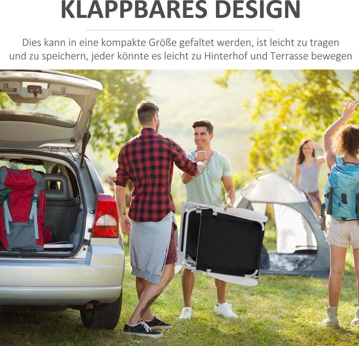 Image du produit Outsunny Bain de soleil avec dossier inclinable (160 cm)