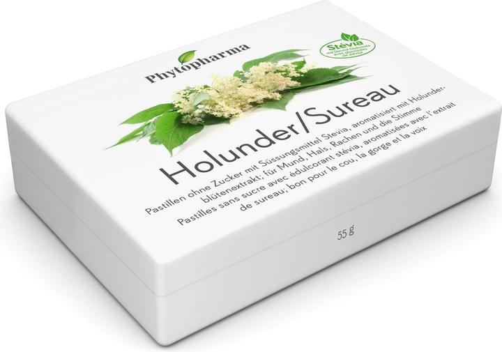 Immagine prodotto Phytopharma Holunderblüten Pastillen (40 Pezzo/i, Pastiglie, 55 g)