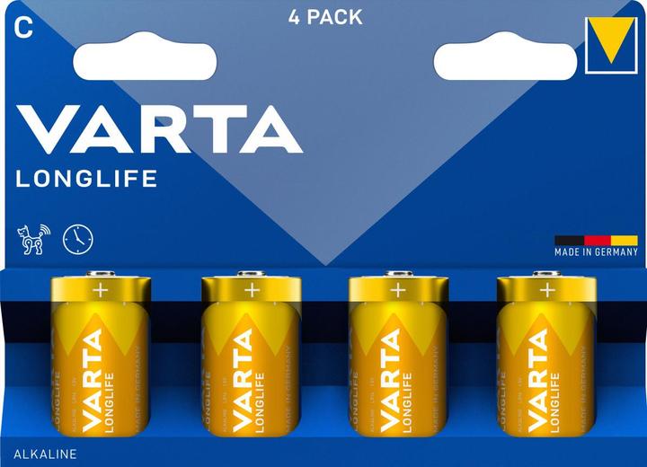 Produktbild Varta Longlife C 4er Bli (4 Stk., C, 7600 mAh)