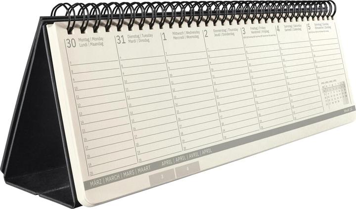 Produktbild Sigel Tisch-Querkalender Conceptum 30 x 14,3 cm, 2026, Schwarz (Französisch, Englisch, Niederländisch, Deutsch)