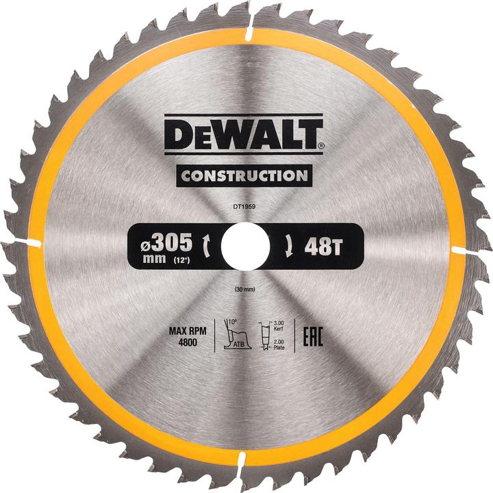 Produktbild DeWalt Kreissaegeblatt Stat. 305/30mm 48WZ